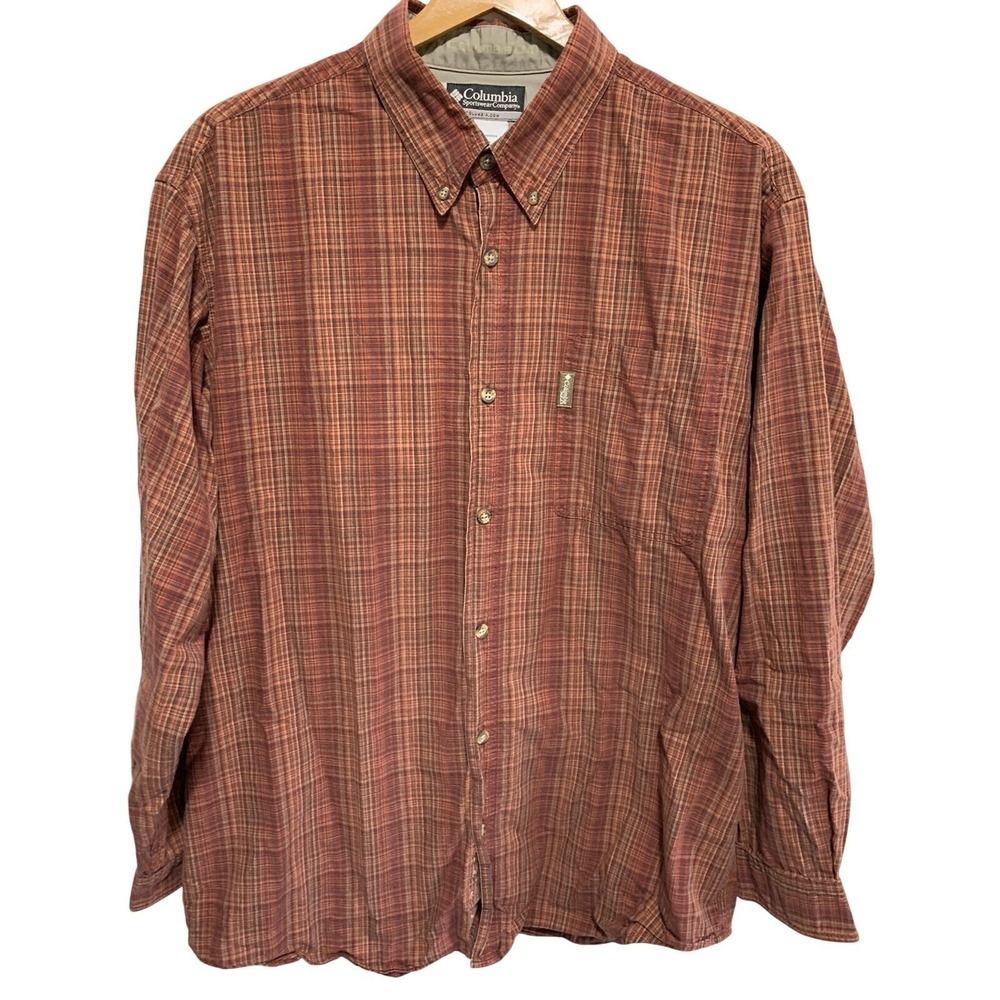 Columbia XCO Outdoor Plaid Shirt Mens XL Collared Button Down Long Sleeve Hunt